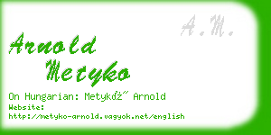 arnold metyko business card